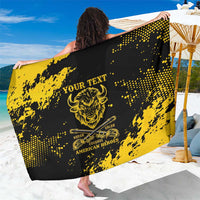 Personalized Bison Buffalo Soldiers Sarong American Heroes - Black Grunge Style - Wonder Print Shop
