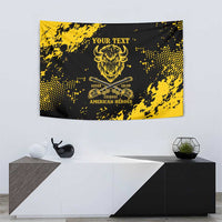 Personalized Bison Buffalo Soldiers Tapestry American Heroes - Black Grunge Style - Wonder Print Shop