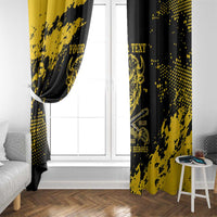 Personalized Bison Buffalo Soldiers Window Curtain American Heroes - Black Grunge Style - Wonder Print Shop