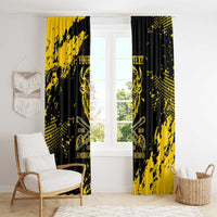 Personalized Bison Buffalo Soldiers Window Curtain American Heroes - Black Grunge Style - Wonder Print Shop