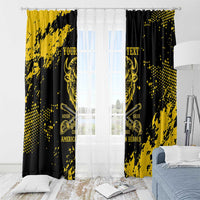 Personalized Bison Buffalo Soldiers Window Curtain American Heroes - Black Grunge Style - Wonder Print Shop