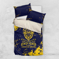 Personalized Bison Buffalo Soldiers Bedding Set American Heroes - Blue Grunge Style - Wonder Print Shop