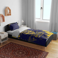 Personalized Bison Buffalo Soldiers Bedding Set American Heroes - Blue Grunge Style - Wonder Print Shop