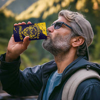 Personalized Bison Buffalo Soldiers 4 in 1 Can Cooler Tumbler American Heroes - Blue Grunge Style - Wonder Print Shop