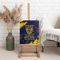 Personalized Bison Buffalo Soldiers Canvas Wall Art American Heroes - Blue Grunge Style - Wonder Print Shop