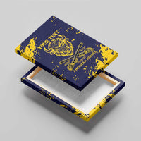 Personalized Bison Buffalo Soldiers Canvas Wall Art American Heroes - Blue Grunge Style - Wonder Print Shop