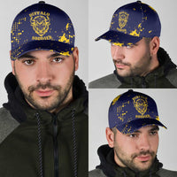 Bison Buffalo Soldiers Classic Cap American Heroes - Blue Grunge Style - Wonder Print Shop