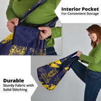 Personalized Bison Buffalo Soldiers Grocery Bag American Heroes - Blue Grunge Style - Wonder Print Shop