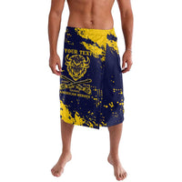 Personalized Bison Buffalo Soldiers Lavalava American Heroes - Blue Grunge Style - Wonder Print Shop