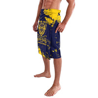 Personalized Bison Buffalo Soldiers Lavalava American Heroes - Blue Grunge Style - Wonder Print Shop