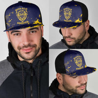 Bison Buffalo Soldiers Mesh Trucker Cap American Heroes - Blue Grunge Style - Wonder Print Shop