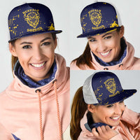 Bison Buffalo Soldiers Mesh Trucker Cap American Heroes - Blue Grunge Style - Wonder Print Shop