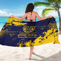 Personalized Bison Buffalo Soldiers Sarong American Heroes - Blue Grunge Style - Wonder Print Shop