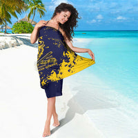 Personalized Bison Buffalo Soldiers Sarong American Heroes - Blue Grunge Style - Wonder Print Shop