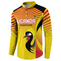 Custom Uganda Cricket Button Sweatshirt Go Cricket Cranes Go - Wonder Print Shop
