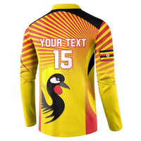Custom Uganda Cricket Button Sweatshirt Go Cricket Cranes Go - Wonder Print Shop