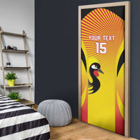 Custom Uganda Cricket Door Cover Go Cricket Cranes Go - Wonder Print Shop