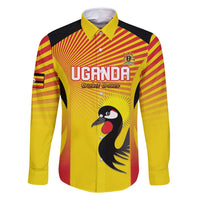 Custom Uganda Cricket Family Matching Long Sleeve Bodycon Dress and Hawaiian Shirt Go Cricket Cranes Go - Wonder Print Shop