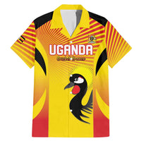 Custom Uganda Cricket Family Matching Mermaid Dress and Hawaiian Shirt Go Cricket Cranes Go - Wonder Print Shop