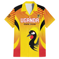 Custom Uganda Cricket Family Matching Puletasi and Hawaiian Shirt Go Cricket Cranes Go - Wonder Print Shop