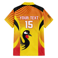 Custom Uganda Cricket Family Matching Puletasi and Hawaiian Shirt Go Cricket Cranes Go - Wonder Print Shop