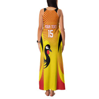 Custom Uganda Cricket Family Matching Tank Maxi Dress and Hawaiian Shirt Go Cricket Cranes Go - Wonder Print Shop