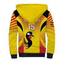 Custom Uganda Cricket Sherpa Hoodie Go Cricket Cranes Go - Wonder Print Shop
