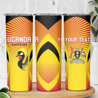 Custom Uganda Cricket Skinny Tumbler Go Cricket Cranes Go - Wonder Print Shop