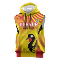 Custom Uganda Cricket Sleeveless Hoodie Go Cricket Cranes Go - Wonder Print Shop
