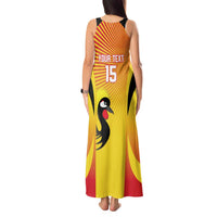 Custom Uganda Cricket Tank Maxi Dress Go Cricket Cranes Go - Wonder Print Shop