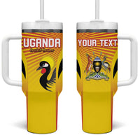 Custom Uganda Cricket Tumbler With Handle Go Cricket Cranes Go - Wonder Print Shop