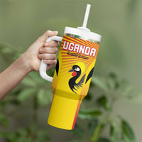 Custom Uganda Cricket Tumbler With Handle Go Cricket Cranes Go - Wonder Print Shop