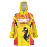 Custom Uganda Cricket Wearable Blanket Hoodie Go Cricket Cranes Go - Wonder Print Shop