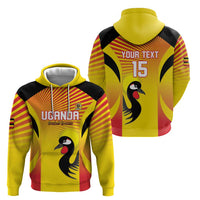 Custom Uganda Cricket Zip Hoodie Go Cricket Cranes Go - Wonder Print Shop