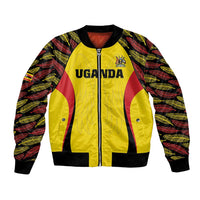 Custom Uganda Cricket Bomber Jacket Go Cricket Cranes - Wonder Print Shop