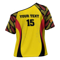 Custom Uganda Cricket Cross Shoulder Shirt Go Cricket Cranes - Wonder Print Shop