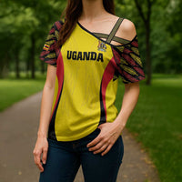 Custom Uganda Cricket Cross Shoulder Shirt Go Cricket Cranes - Wonder Print Shop
