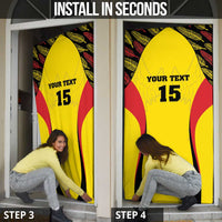 Custom Uganda Cricket Door Cover Go Cricket Cranes - Wonder Print Shop