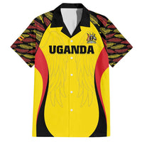 Custom Uganda Cricket Family Matching Puletasi and Hawaiian Shirt Go Cricket Cranes - Wonder Print Shop