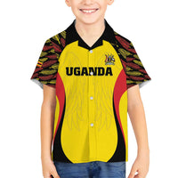 Custom Uganda Cricket Family Matching Tank Maxi Dress and Hawaiian Shirt Go Cricket Cranes - Wonder Print Shop