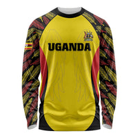Custom Uganda Cricket Long Sleeve Shirt Go Cricket Cranes - Wonder Print Shop