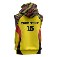 Custom Uganda Cricket Sleeveless Hoodie Go Cricket Cranes - Wonder Print Shop