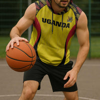 Custom Uganda Cricket Sleeveless Hoodie Go Cricket Cranes - Wonder Print Shop