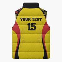 Custom Uganda Cricket Sleeveless Puffer Jacket Go Cricket Cranes - Wonder Print Shop