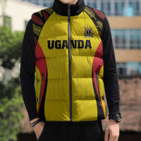 Custom Uganda Cricket Sleeveless Puffer Jacket Go Cricket Cranes - Wonder Print Shop
