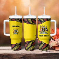 Custom Uganda Cricket Tumbler With Handle Go Cricket Cranes - Wonder Print Shop