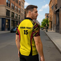 Custom Uganda Cricket Zipper Polo Shirt Go Cricket Cranes - Wonder Print Shop