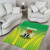 Nigeria Cricket Area Rug Come On Yellow Greens - Wonder Print Shop