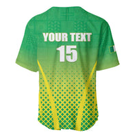Custom Nigeria Cricket Baseball Jersey Come On Yellow Greens - Wonder Print Shop