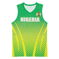 Custom Nigeria Cricket Basketball Jersey Come On Yellow Greens - Wonder Print Shop